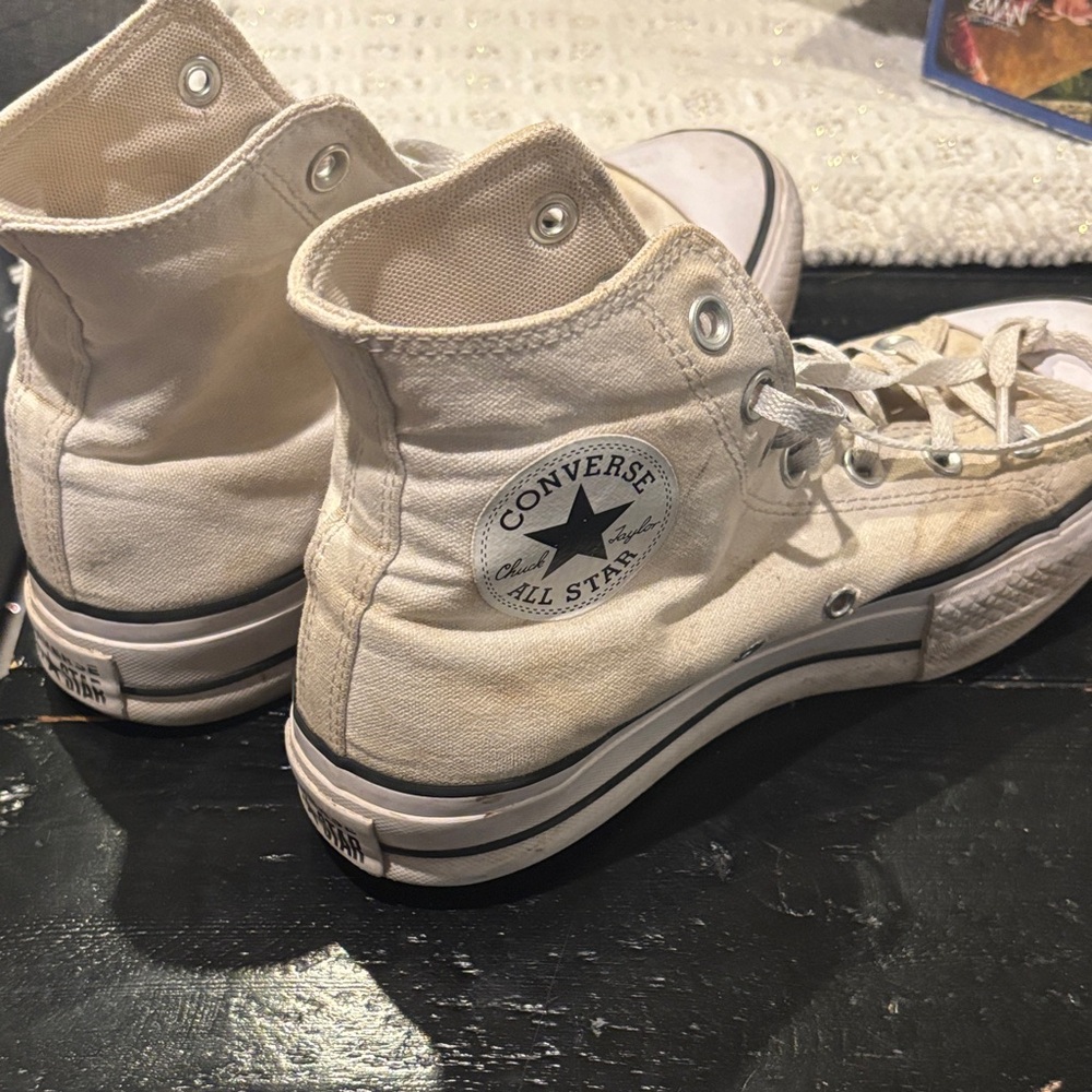 Converse White High-Top Sneakers